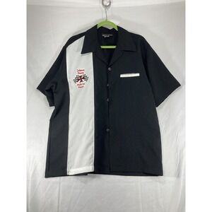 Vintage Johnny Suede Built For Speed Bowling Shirt Mens Xl USA Mechanic Read ⬇️